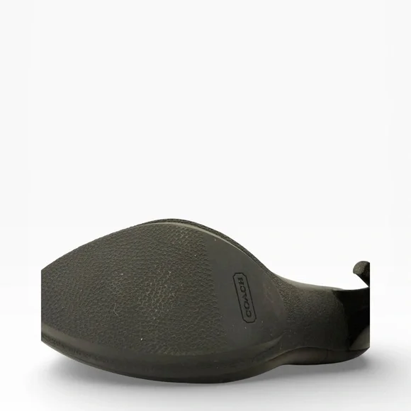 Coach Black Leather Ankle Bootie Heels Size 8.5B - Picture 7 of 16